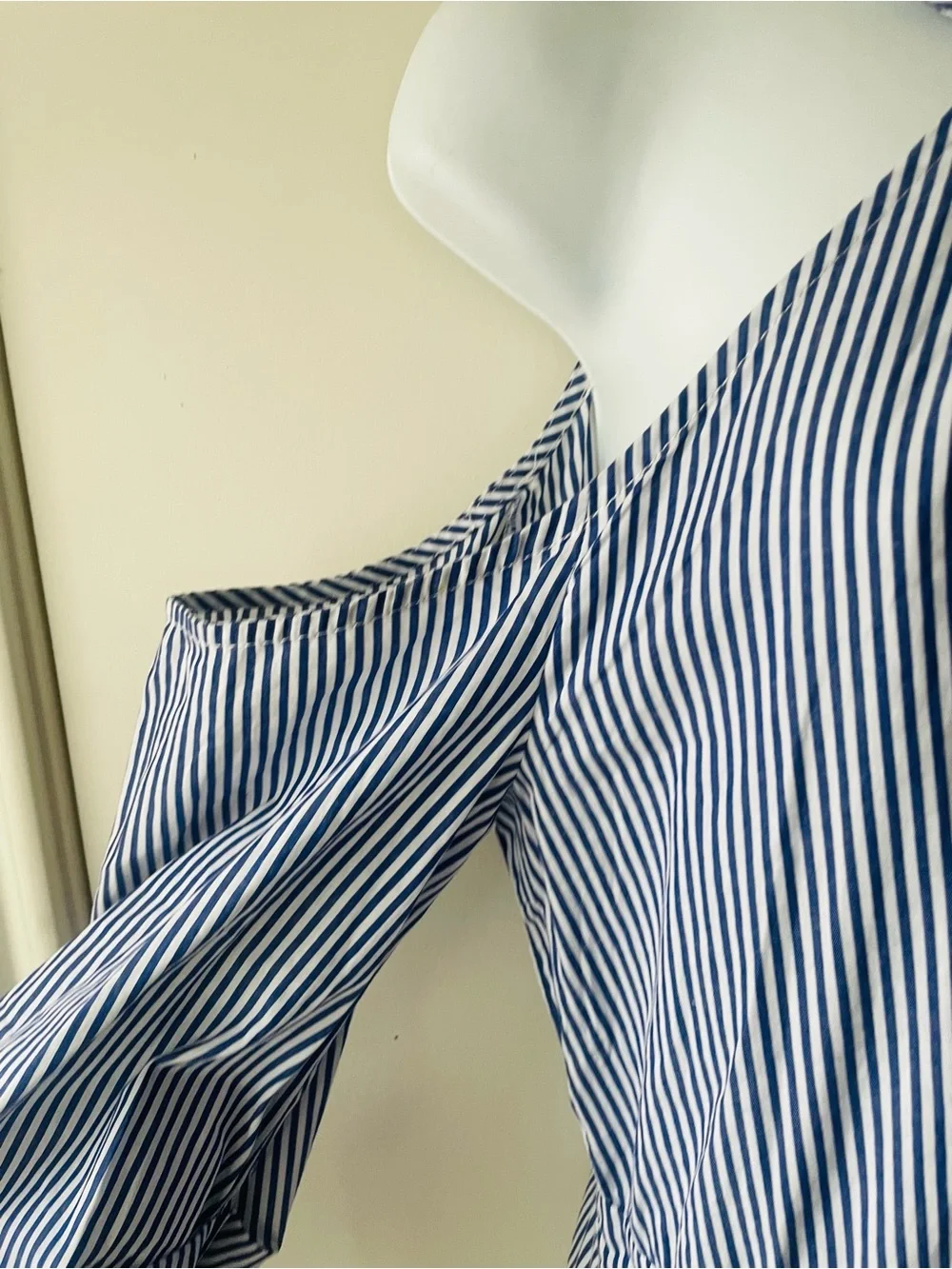 Lush Blue and White Striped romper